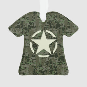 Star Stencil Digital Woodland Ornament