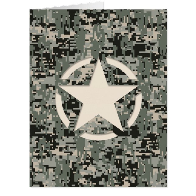 Star Stencil on Digital Camouflage (Front)
