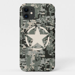 Star Stencil Style Khaki Digital Camouflage Case-Mate iPhone Case