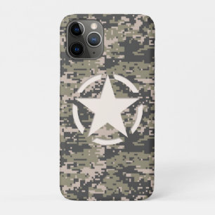 Star Stencil Tag Decal Style Khaki Camouflage Case-Mate iPhone Case