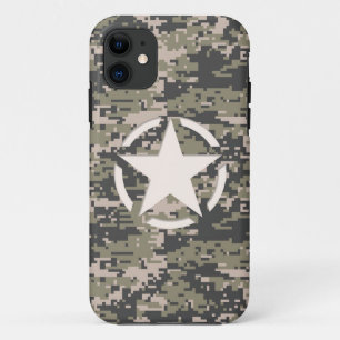 Star Stencil Tag Decal Style Khaki Camouflage iPho Case-Mate iPhone Case