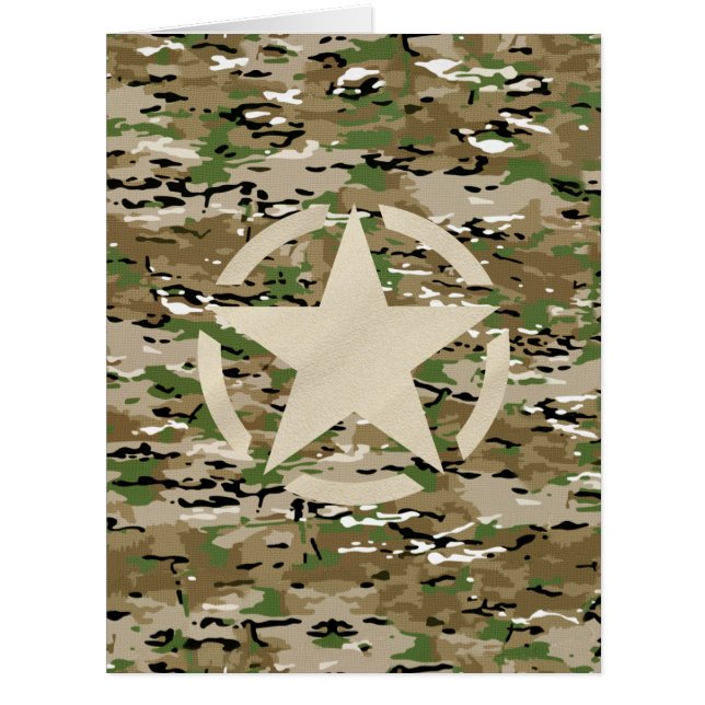 Star Stencil Vintage Camouflage Decor (Front)