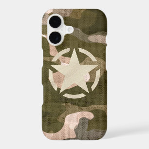 Star Stencil Vintage Decal on Camo Style