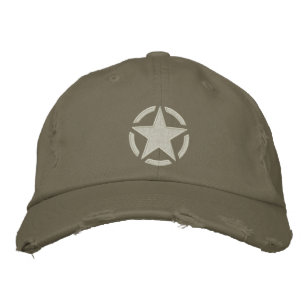 Star Stencil Vintage Decal Stylish Embroidery Embroidered Hat