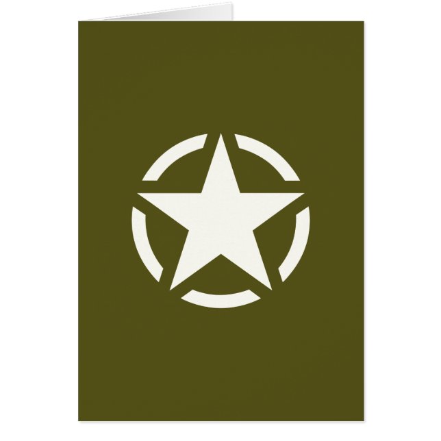 Star Stencil Vintage on Khaki Green (Front)