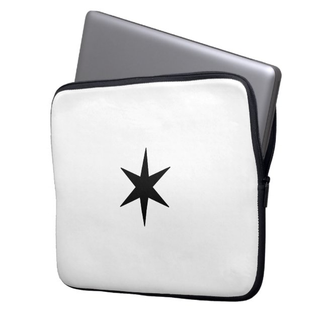 Star Stern black and white Laptop Sleeve (Front Left)