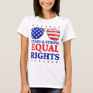 star stripes and equal rights American Flag 4th Of T-Shirt