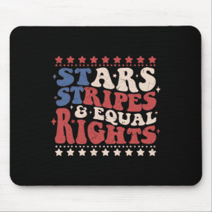 Star Stripes And Equal Rights Patriotic 4th Of Jul Mouse Pad