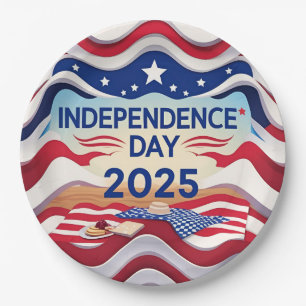 Star-Studded Independence Day Bowls Paper Plate