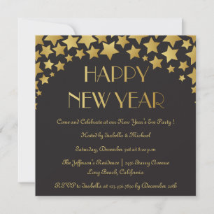 Star Studded New Years Eve Party Invitation