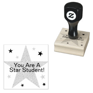 Star Student Teachers Award Encouragement Rubber Stamp