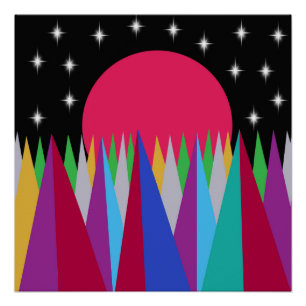 Star Sunset Glossy Poster