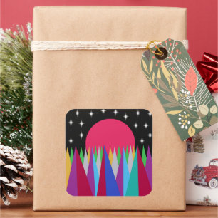 Star Sunset Square Sticker
