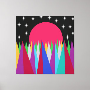 Star Sunset Stretched Canvas Print