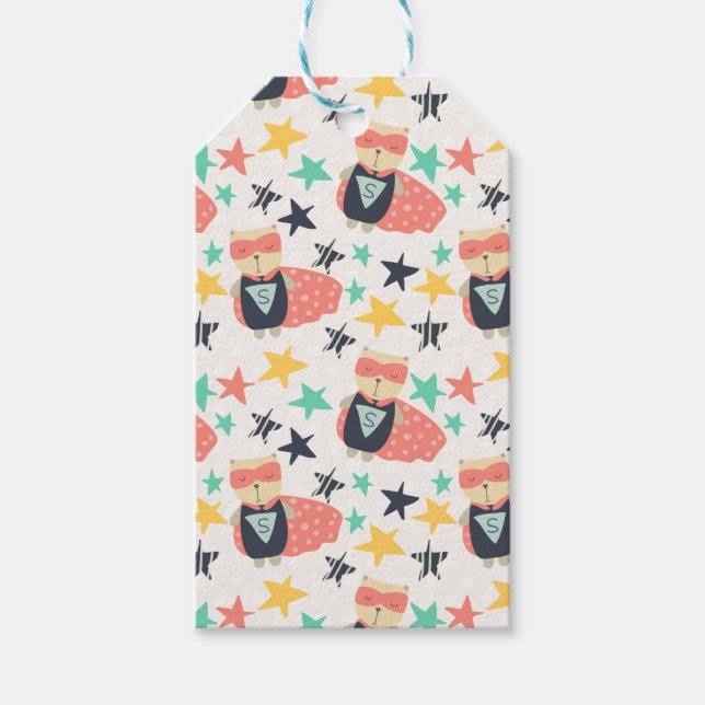 Star Super Hero Gift Tags (Front)