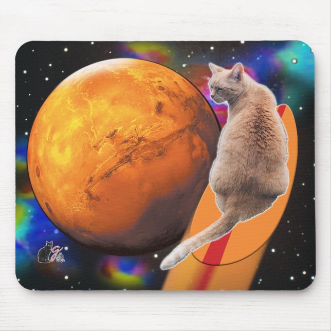 Star Surfer-Cat Chilli Pepper Mouse Pad (Front)