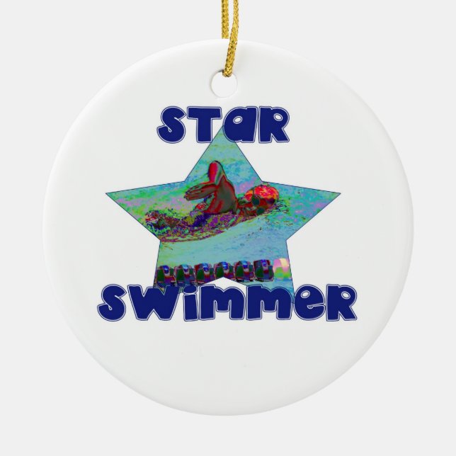 STAR SWIMMER CHRISTMAS  ORNAMENT TEMPLATE (Front)