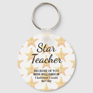 STAR TEACHER Believed I Could Customisable Key Ring