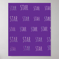 Star Text Poster for a Cute edition to any room