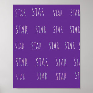 Star Text Poster for a Cute edition to any room