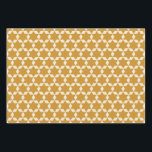 Star Tiles Pattern in Dark Mustard and Cream Wrapping Paper Sheet<br><div class="desc">Star tiles geometric pattern in dark mustard gold and cream.</div>