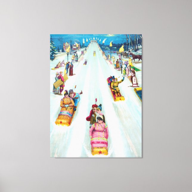 Star Toboggan 1887 Advertisement Canvas Print (Front)