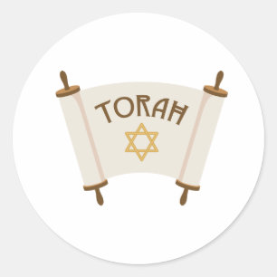 Star Torah Classic Round Sticker