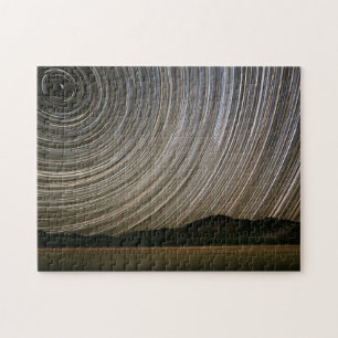 Star Trail at Night   California, Death Valley Jigsaw Puzzle
