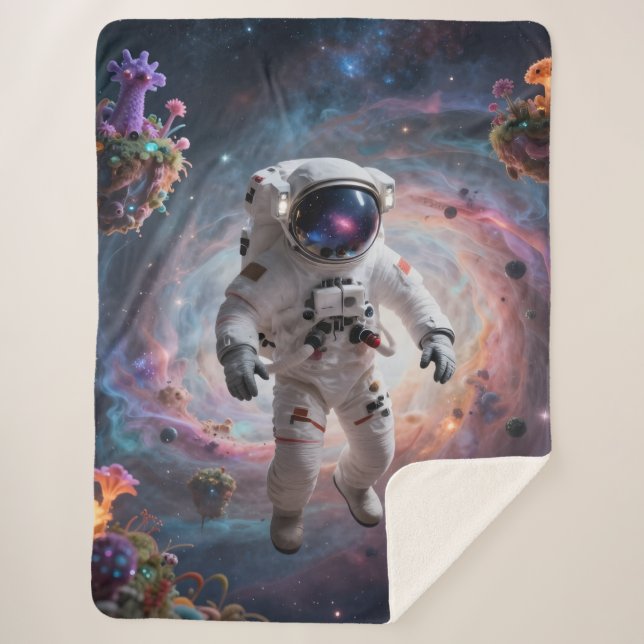 Star Trail – Journey Through the Universe 2 Sherpa Blanket (Front)