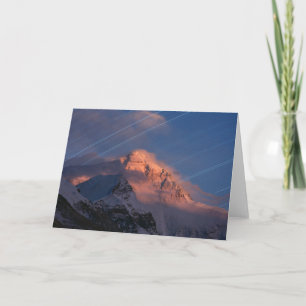 Star Trail   Mt. Everest Tibet, China Card