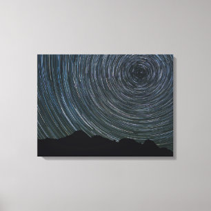 Star Trails Around Polaris   Ingalls Pass Canvas Print