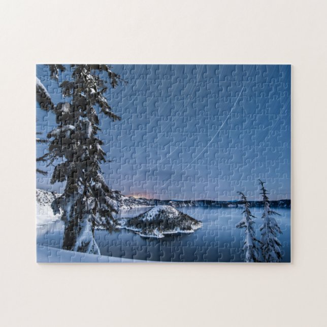 Star Trails | Crater Lake National Park Jigsaw Puzzle (Horizontal)