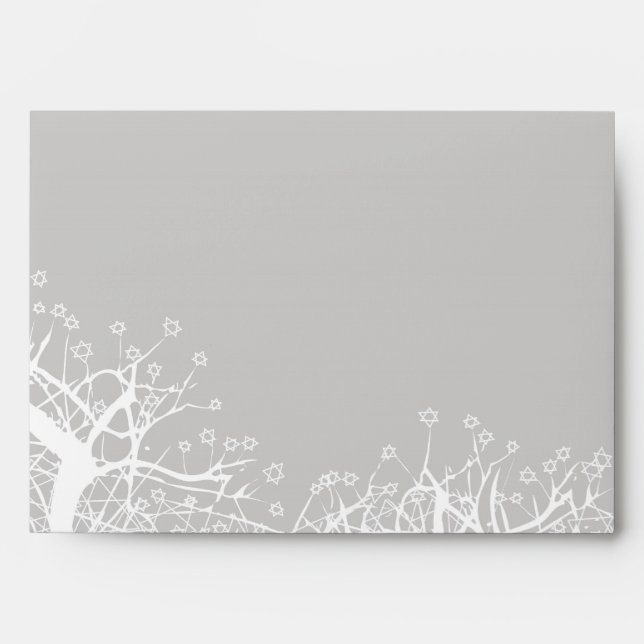 STAR TREE Bar Bat Mitzvah Customisable Envelope (Front)