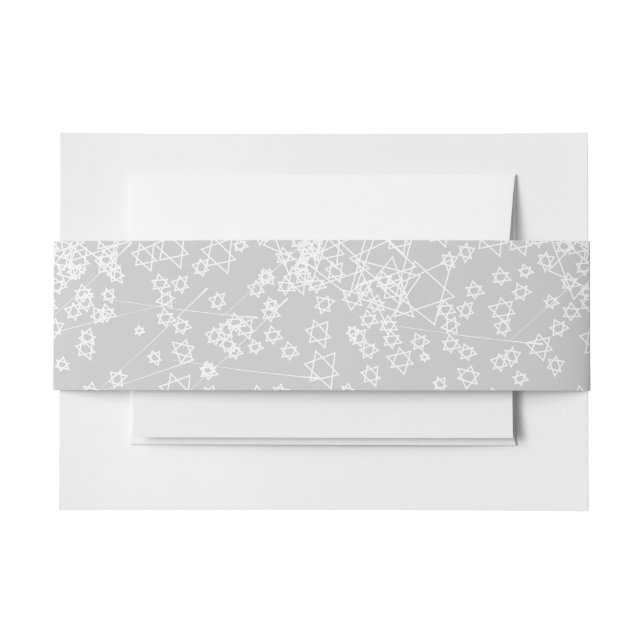 STAR TREE Bat Bar Mitzvah Wrap Band Invitation Belly Band (Front Example)