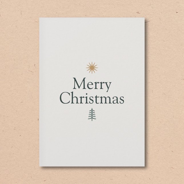 Star & Tree Minimalist Christmas Card (Star & Tree Minimalist Christmas Card)