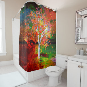 Star Tree Shower Curtain