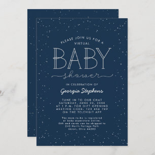 Star virtual baby shower invitation