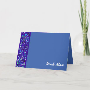 STAR WALL Bar Bat Mitzvah Thank You Card