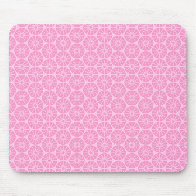 Star Wheel Pattern - Shades of Pink Mouse Pad (Front)