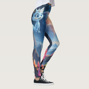 Star Whisper Fox – Keeper of Crystal Light. Leggings