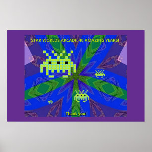 Star Worlds Arcade 40th Anniversary Party Poster