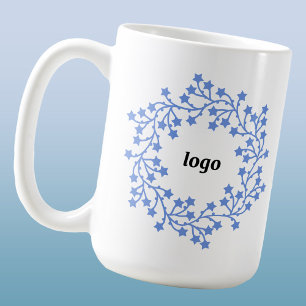 Star Wreath Logo Business Holiday Coffee Mug
