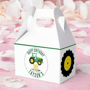 Star Your Tractor 1st Birthday Farm Theme Favour Box