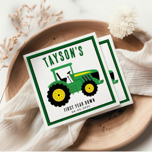 Star Your Tractor 1st Birthday   Farm Theme Napkin