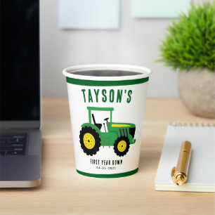 Star Your Tractor 1st Birthday Farm Theme Paper Cups