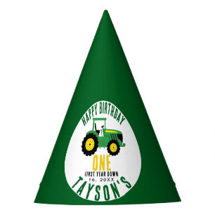 Star Your Tractor 1st Birthday Farm Theme Party Hat