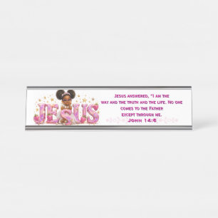 StarBerry™ "JESUS" Scripture Desk Plat Name Plate