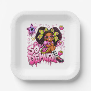 StarBerry™ So Demure™ Birthday Party Paper Plate