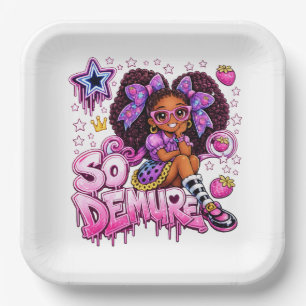 StarBerry™ So Demure™ Birthday Party Paper Plate