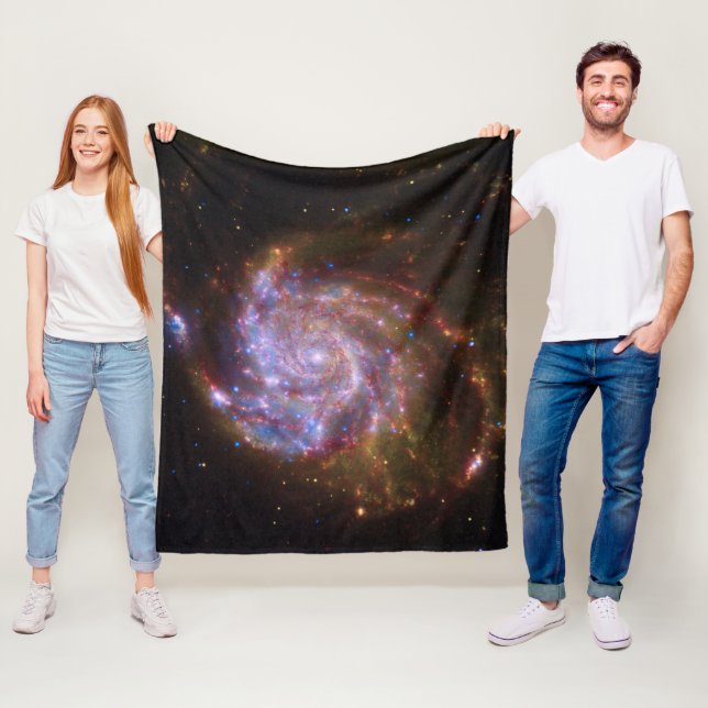 Starbirth in the Pinwheel:  M101 Galaxy Fleece Blanket (In Situ)